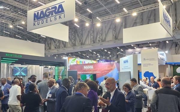 Crowded NAGRA booth at AfricaCOM 2022